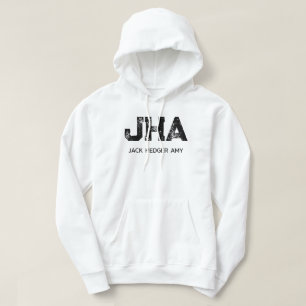 MOLETOM MONOGRAMA DE TRÊS LETRAS PRETO MINIMALISTA NOME BR