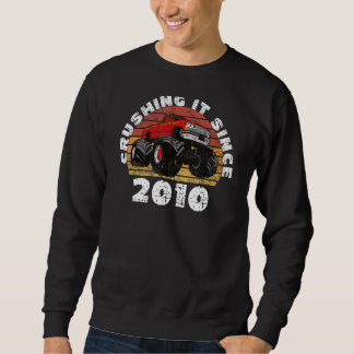 Moletom Monster Truck Driver Esmagando Desde 2010 Annive