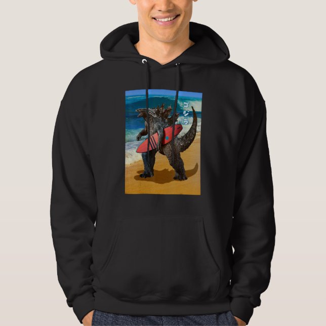 Moletom Monstro de Surf Kanji Japonês Surfista Retro (Frente)