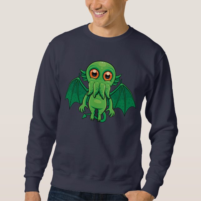 Moletom Monstro do Cthulhu Verde Bonito (Frente)