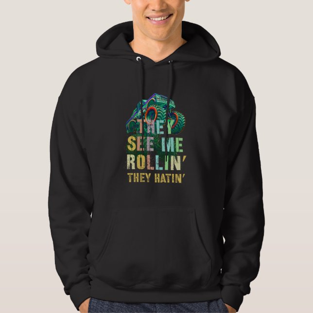 Moletom Monstro Engraçado... VEEM-ME A ROLLIN'Hatat'Thi (Frente)