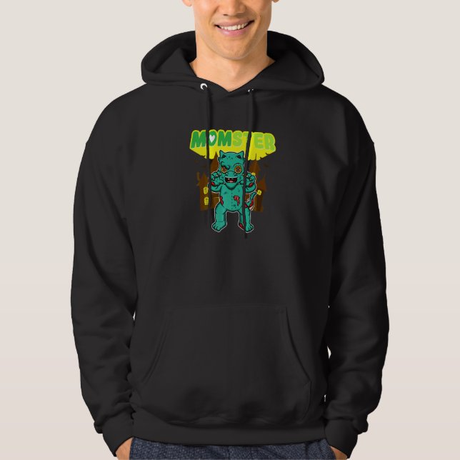 Moletom Monstro Mãe Monstro Assustador Dia das Bruxas Mamã (Frente)