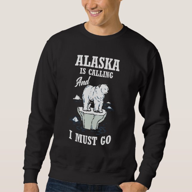 Moletom Montanha de Inverno do Alasca Alasca Está Chamando (Frente)