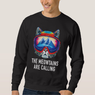 Moletom Montanhas de Gato de Esqui legal Snowboard Montanh