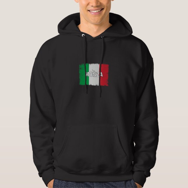 Moletom Monza Itália Cidade Com Bandeira Italiana (Frente)