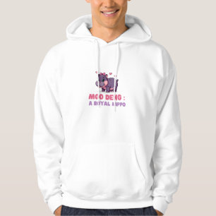 Moletom MOO GENTO NEGRA ROYAL HIPPO Hippo Tema Zoologia Pi
