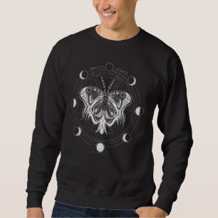 Moletom Moon Phases Moth - Presente de Vestuário da Negra