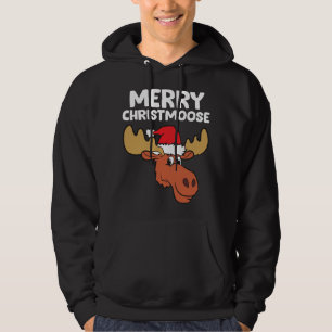 Moletom Moose Christmas Hat Moose Feliz Christmoose Feliz