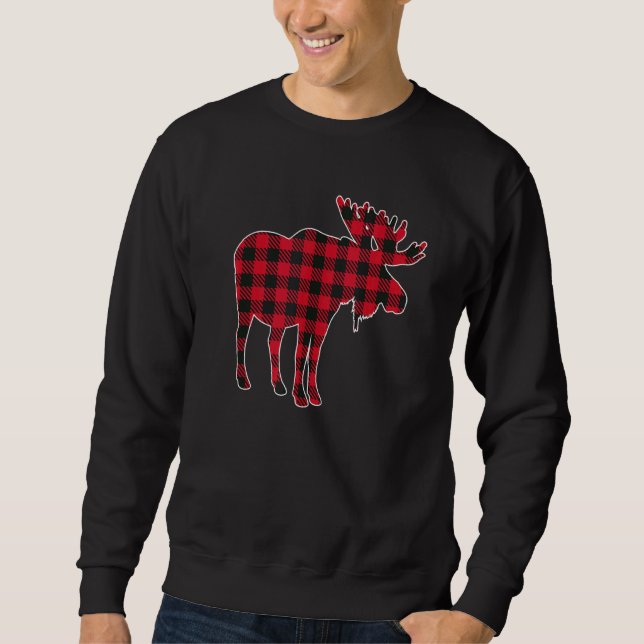 Moletom Moose Natal Matando Família de Xadrezes Red Buffal (Frente)