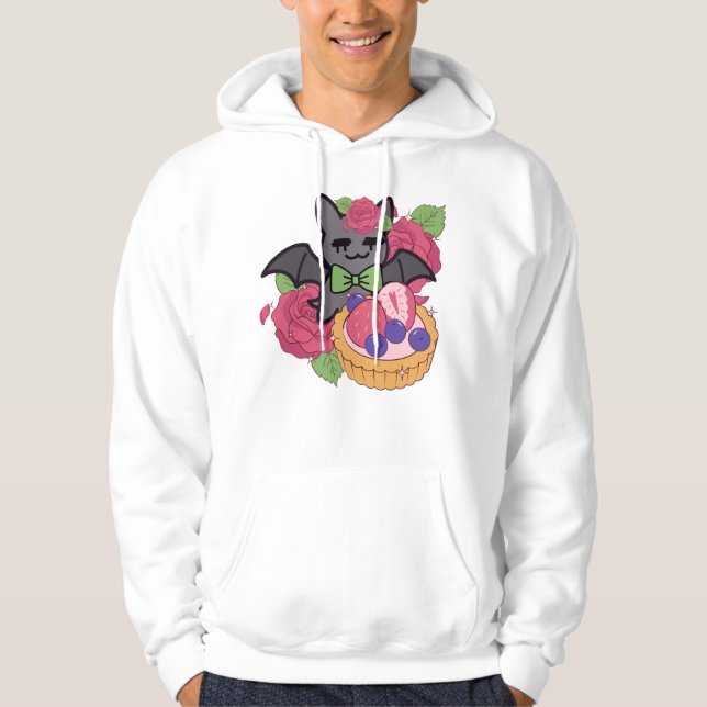 Moletom Morcego com Laço Verde e Tartelinha de Frutas (Frente)