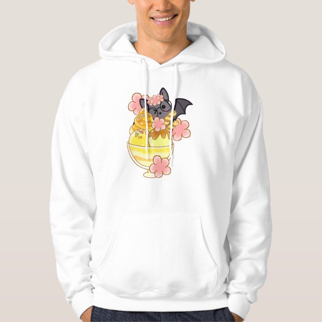 Moletom Morcego Floral Fofo com Sundae de Sorvete (Frente)