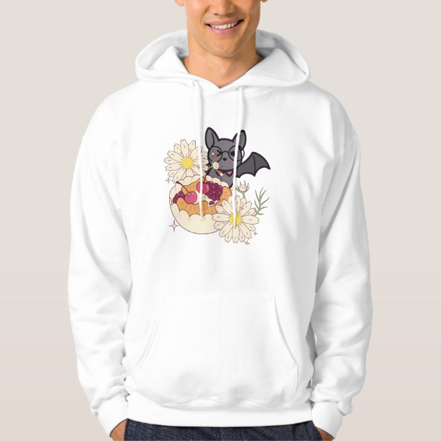 Moletom Morcego Geek e Tarta de Cereja Kawaii (Frente)