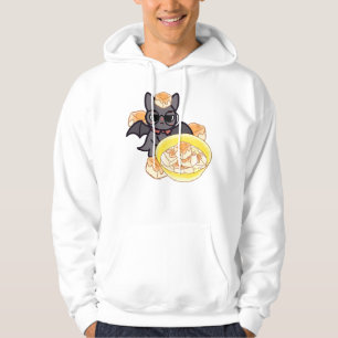Moletom Morcego Kawaii Inteligente com Tigela de Tofu