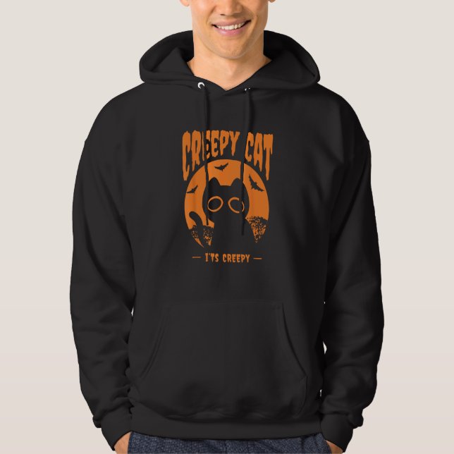 Moletom Morcegos de Gato de Orange Halloween (Frente)