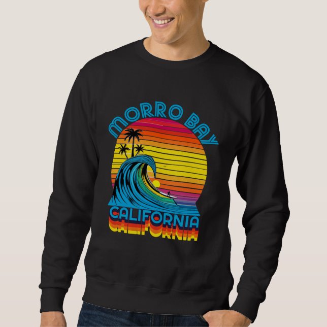 Moletom Morro Bay California Retro Throwback Surf & Beach  (Frente)