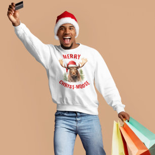 Moletom Moso-de-Cristo Engraçado, alce-de-natal