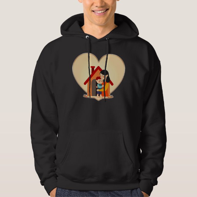 Moletom Mother and Child Love Illustration – Warm Family (Frente)