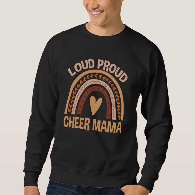 Moletom Mother's Day Cheerleading Mom Loud Proud Cheer Mam (Frente)
