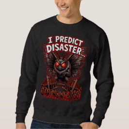 Moletom Mothman Eu Prevejo Desastre Humor de Críptido Engr