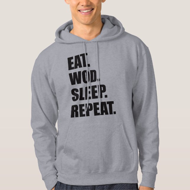 Moletom Motivação da WOD - Coma, WOD, Sono, Repita (Frente)