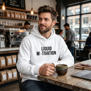 Moletom Motivação Líquida Viciado em Cafeína Moderno