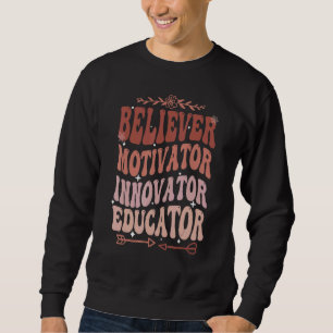 Moletom Motivador Crente Inovador Educador Retro Professor