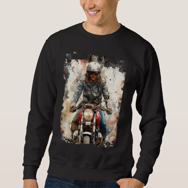 Moletom MotoBikers de desenho de aquarela (Frente)