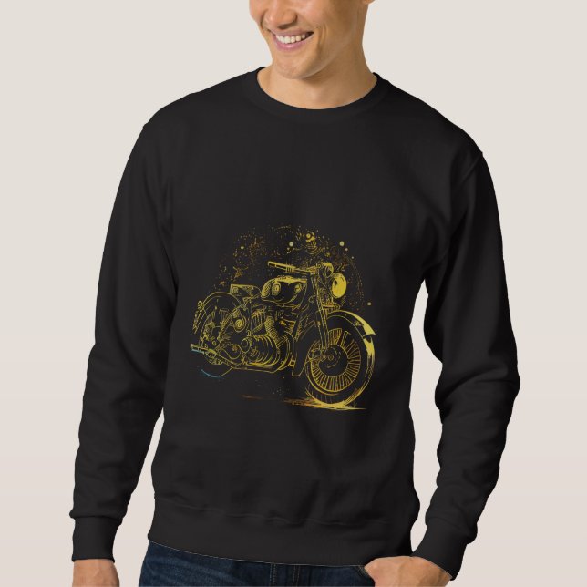 Moletom Motocicleta na moda Retro Vintage (Frente)