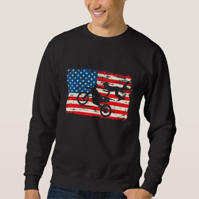 Moletom Motocicleta Orud Biker America Flag Patriótico 1 (Frente)
