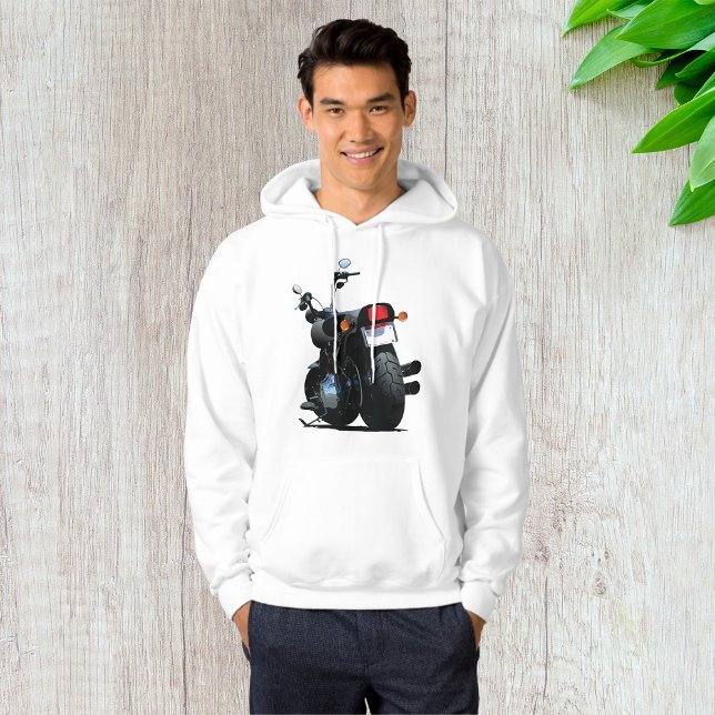 Moletom Motocicleta preto Mens Hoodie (Criador carregado)
