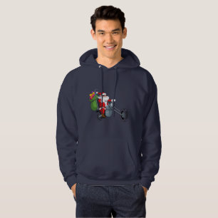 Moletom motociclista santa claus mens hoody sweody shirt