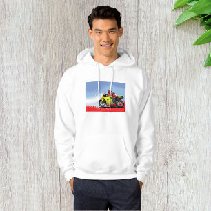 Moletom Motociclo Amarelo Mens Hoodie