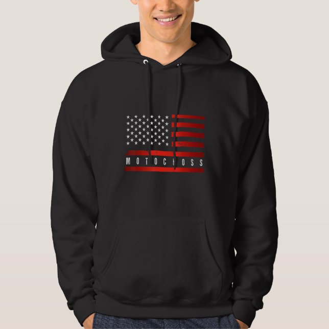 Moletom Motocross American Flag Traje (Frente)