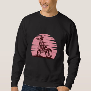 Moletom Motocross Girl Retro Vintage Rosa