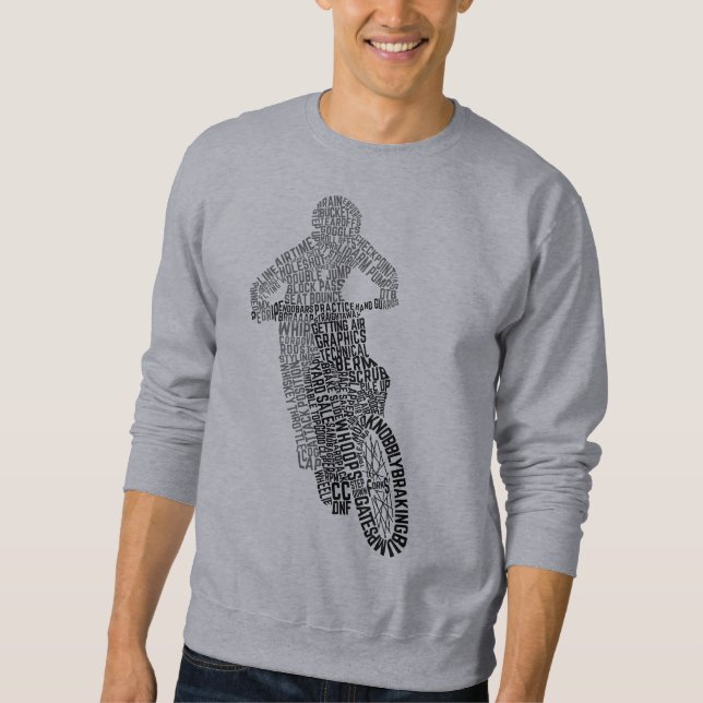 Moletom Motocross Off Road Motorcycle Word Art (Frente)