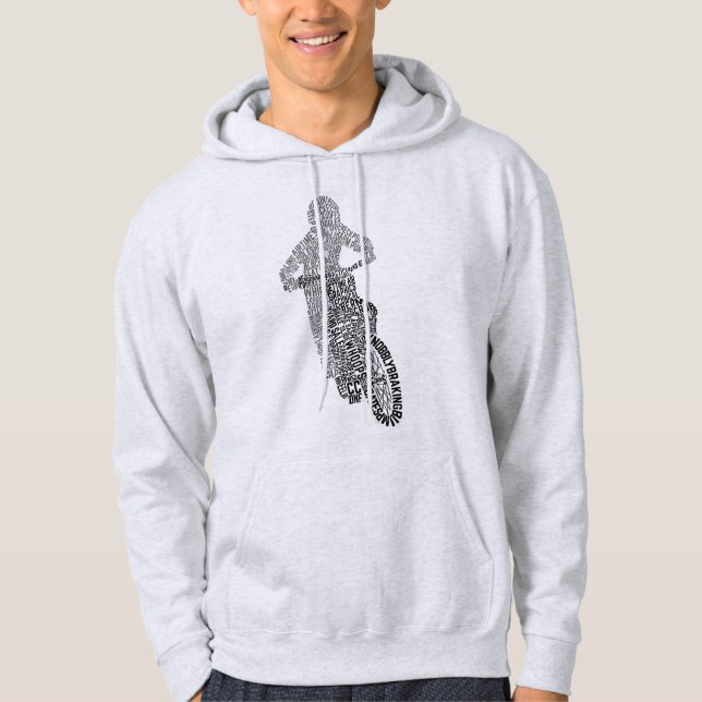 Moletom Motocross Off Road Motorcycle Word Art Hoodie (Frente)