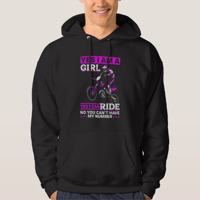 Moletom Motocross Sim, Eu Sou Uma Menina Sim, Eu Posso Pil (Frente)
