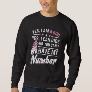 Moletom Motocross Sim Eu Sou Uma Menina Sim Eu Posso Pilot