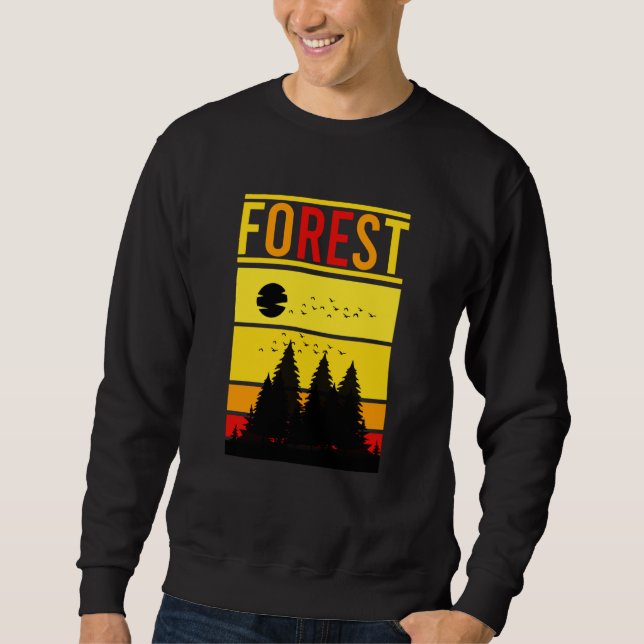 Moletom Mountain and Forest Scene Silhouette  48 (Frente)