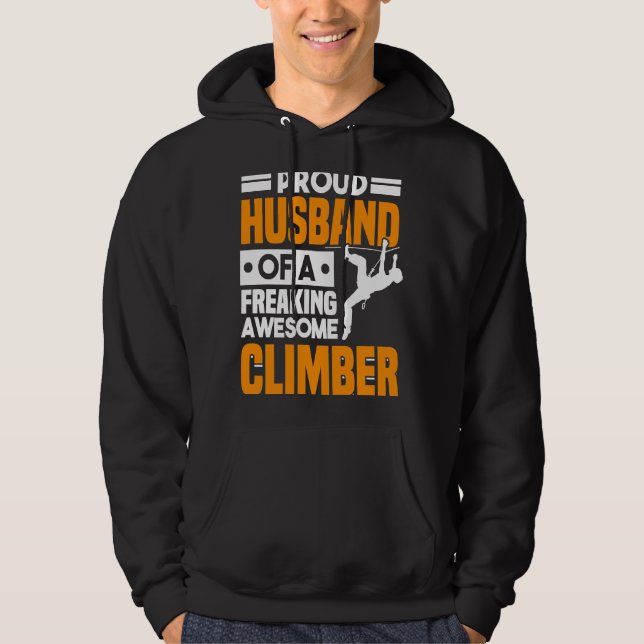 Moletom Mountain Climbing Rock Climb Climber Husband  3 (Frente)