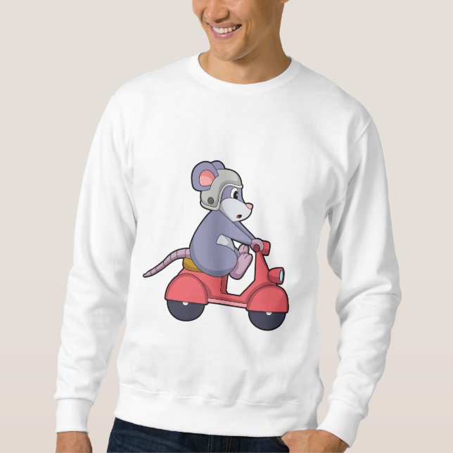Moletom Mouse as Biker with Scooter.PNG (Frente)