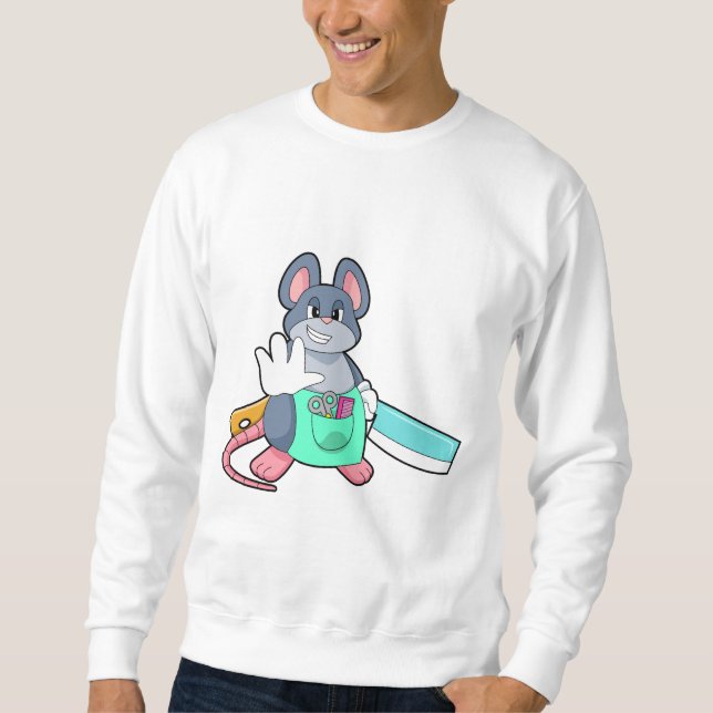 Moletom Mouse como cabeceira com tesoura e pente (Frente)
