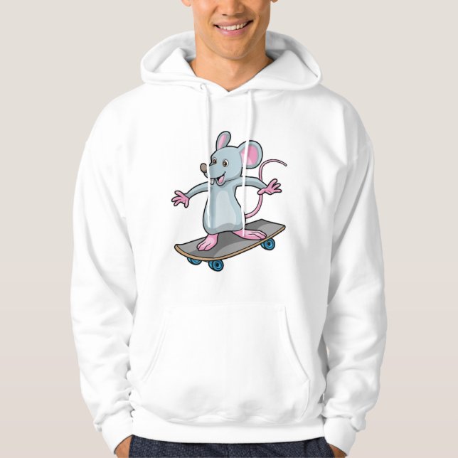 Moletom Mouse como skater com skate (Frente)
