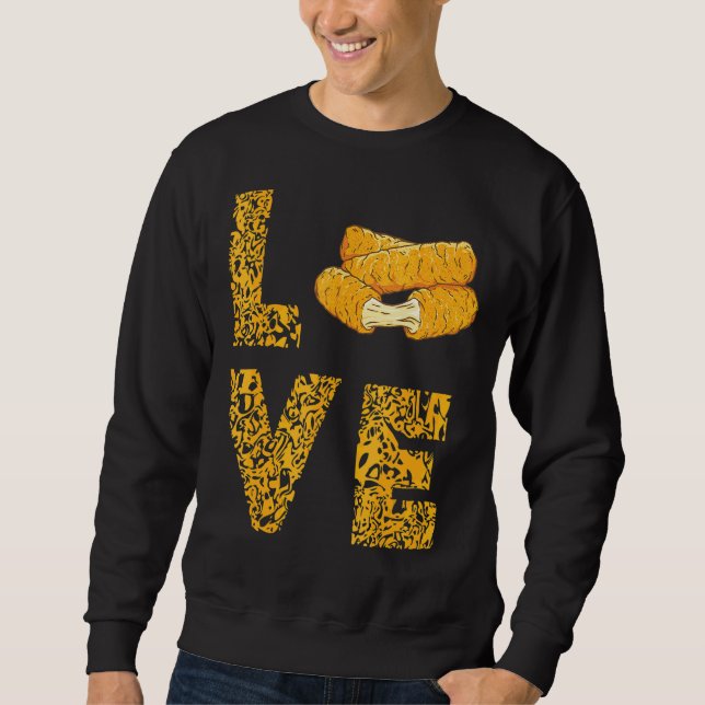 Moletom Mozzarella Sticks Leopard Love Cheese Sticks Comid (Frente)