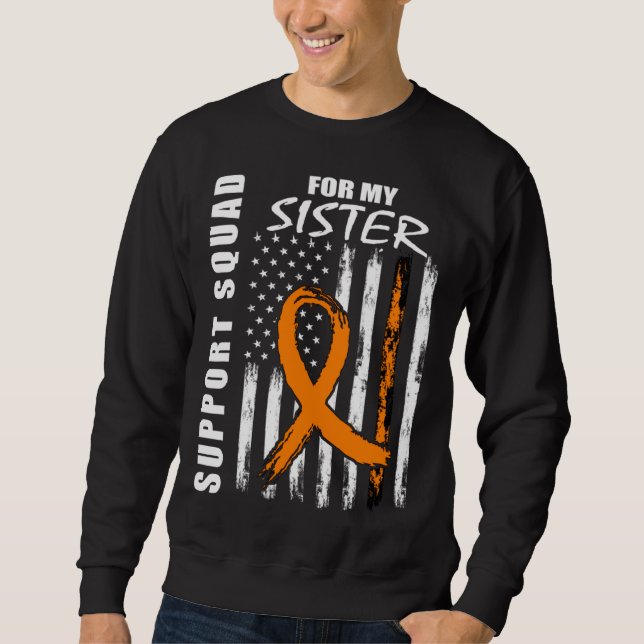 Moletom MS Sister Multiple Sclerosis Awareness USA Flag Fa (Frente)