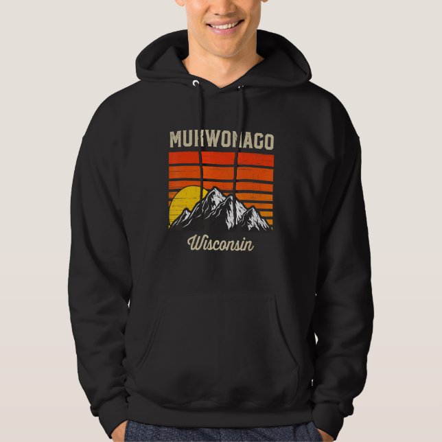 Moletom Mukwonago Wisconsin Retro City State Usa (Frente)