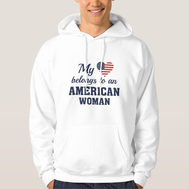 Moletom Mulher Americana do Coração (Frente)