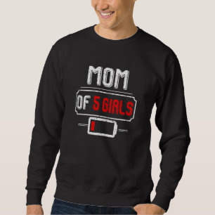 Moletom Mulher Baixo Bateria Dizendo Mãe De Cinco Garotas
