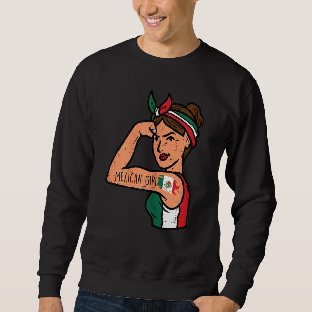 Moletom Mulher mexicana Mujer Rosie Riveter Cinco De M (Frente)