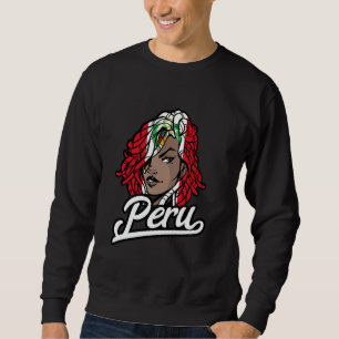 Moletom Mulher Orgulho Peruano Dreadlocks Bandeira do Peru